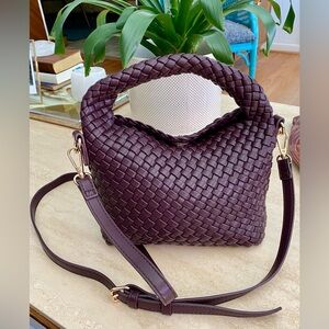 NWOT MODA LUXE Jessamine Woven Satchel | ~7”Tx10”Wx3.5”D | Espresso Dark Brown